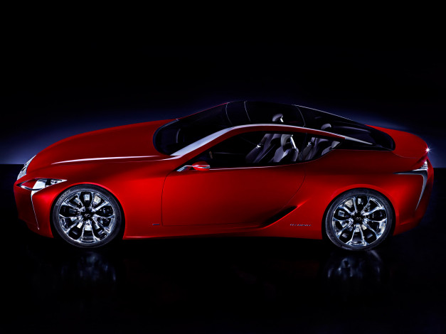 Обои картинки фото lexus lf-lc red concept 2012, автомобили, lexus, red, lf-lc, 2012, concept