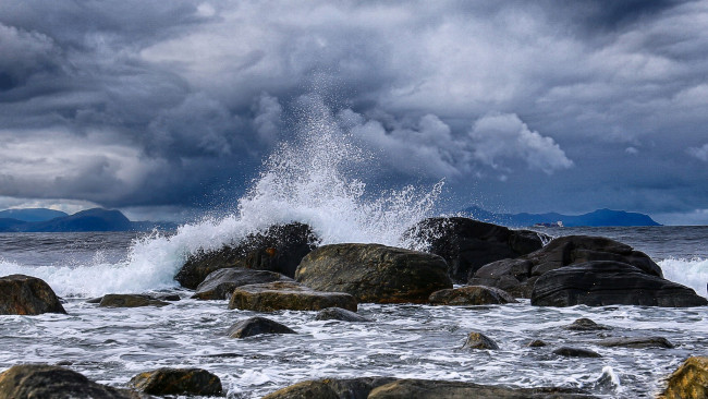 Обои картинки фото природа, стихия, шторм, волны