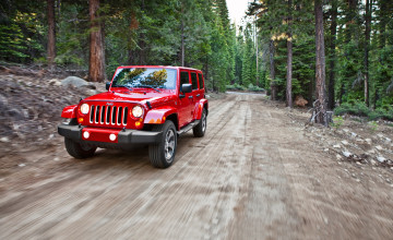 обоя jeep wrangler jk sahara 2018, автомобили, jeep, jk, sahara, wrangler, 2018, красный