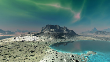 Картинка тритон космос спутники+нептуна спутник нептун планета вселенная поверхность грунт синева горизонт пространство пустыня атмосфера лёд обледенение