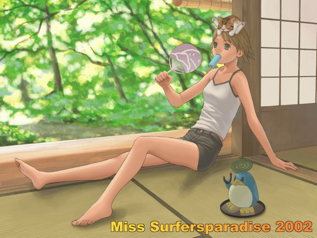 Обои картинки фото аниме, miss, surfersparadise