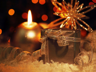 обоя праздничные, новогодние, свечи