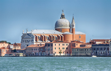 обоя города, венеция, италия, собор, вода