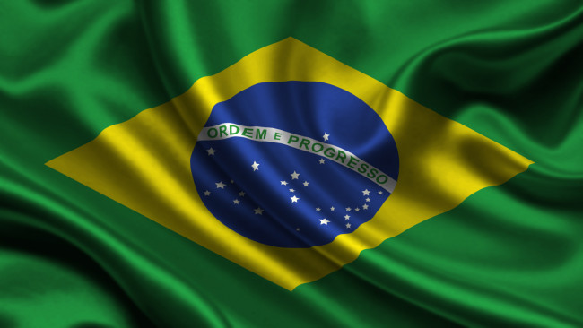Обои картинки фото разное, флаги, гербы, бразилия, flag, satin, brazil