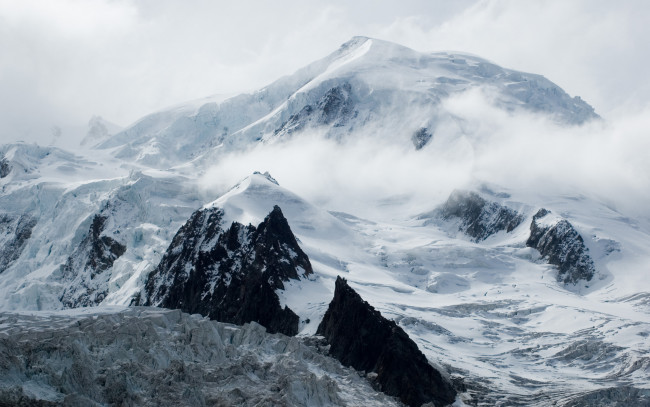 Обои картинки фото природа, горы, снег, зима, вершина