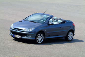 обоя автомобили, peugeot, синий, 2006г, roxy, cc, 206