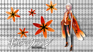 обоя аниме, guilty crown, платье, девушка, yuzuriha, inori, redjuice, цветы