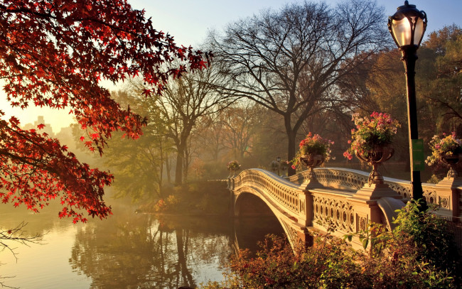 Обои картинки фото города, - мосты, fall, season, park, autumn, bridge, пейзаж, осень, мост, парк