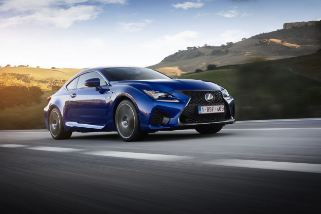 Обои картинки фото автомобили, lexus, синий, 2014г, eu-spec, rc, f