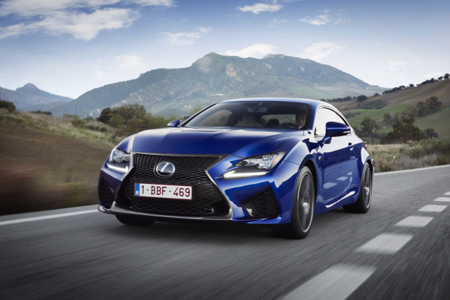 Обои картинки фото автомобили, lexus, синий, 2014г, eu-spec, rc, f