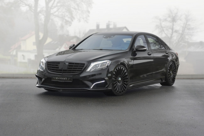 Обои картинки фото автомобили, mercedes-benz, 2014г, w222, amg, s, 63, mansory, темный