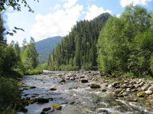 Картинка река природа реки озера горы лес сибирь