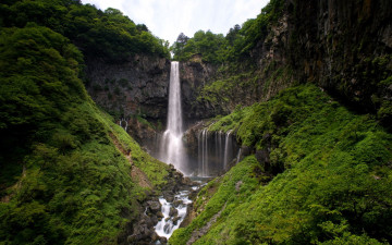 Картинка природа водопады зелень поток