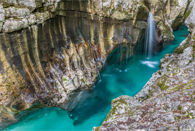 Обои картинки фото природа, водопады, лес, река