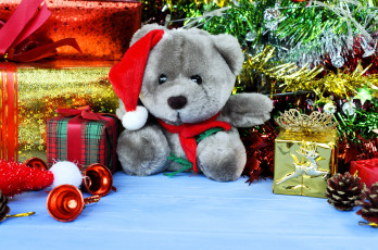 Картинка праздничные мягкие+игрушки мишка подарки мишкура