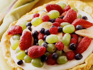 Картинка еда мороженое десерты голубика клубника виноград бананы