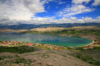 Картинка хорватия природа пейзажи дома побережье небо горы