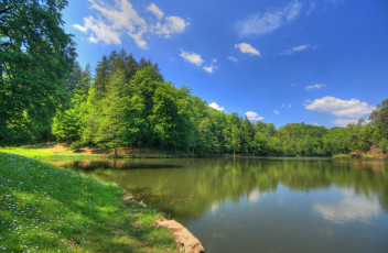 Картинка природа реки озера лес деревья река