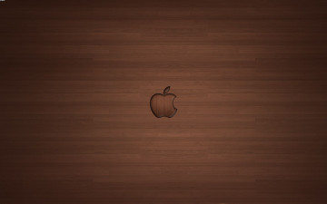 Картинка компьютеры apple логотип аpple яблоко фон коричневый