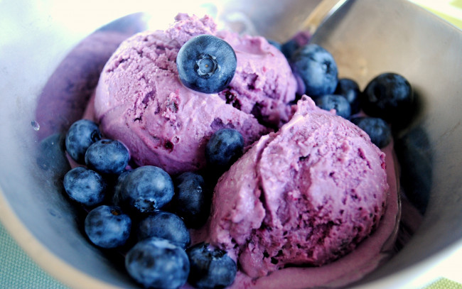 Обои картинки фото еда, мороженое, десерты, голубика