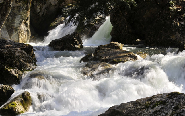 Обои картинки фото природа, водопады, камни, вода