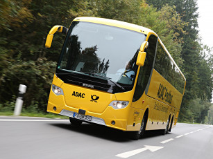 Картинка автомобили автобусы scania omniexpress желтый 6-2