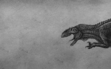 Картинка динозавр рисованные животные +доисторические рычит рисованный черно-белый