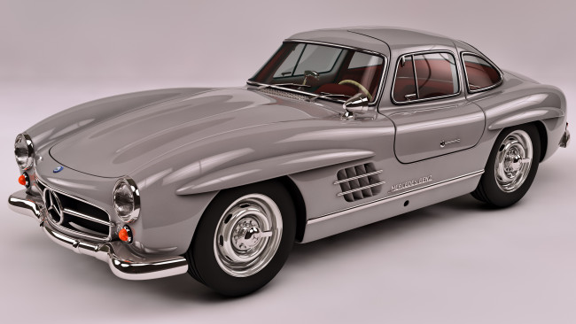 Обои картинки фото автомобили, 3д, mercedes-benz, 300, sl