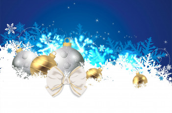 Картинка праздничные векторная+графика+ новый+год снежинки игрушки