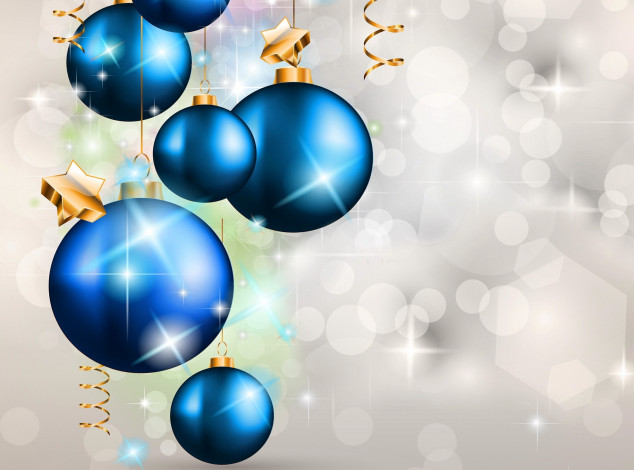 Обои картинки фото праздничные, векторная графика , новый год, шары, рождество, balls, decoration, new, year, christmas