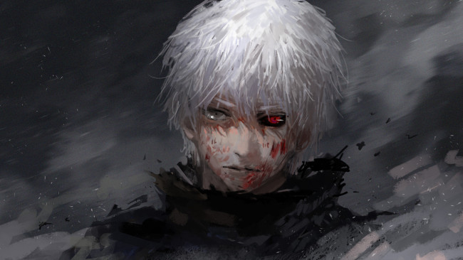 Обои картинки фото аниме, tokyo ghoul, tokyo, ghoul, монстр, канеки, кен, kaneki, ken