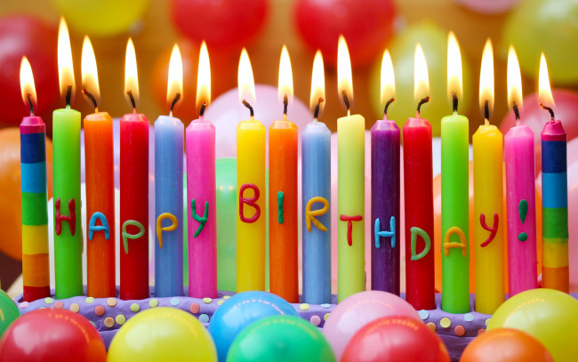 Обои картинки фото праздничные, день рождения, день, рождения, happy, birthday, шары, свечи