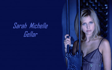 Картинка девушки sarah+michelle+gellar сара мишель геллар блондинка взгляд актриса ворота решетка