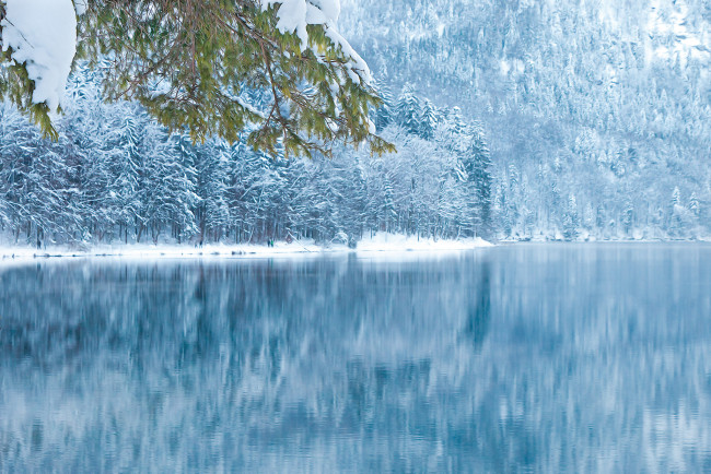 Обои картинки фото разное, компьютерный дизайн, снег, зима, лес, река