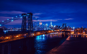 обоя города, нью-йорк , сша, мост