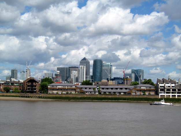 Обои картинки фото canary wharf, города, лондон , великобритания, canary, wharf