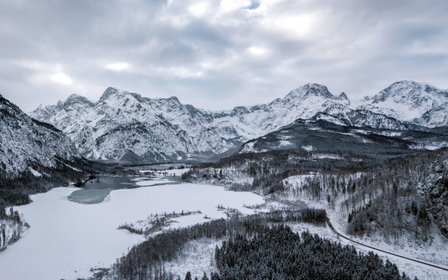 Обои картинки фото природа, горы, снег, зима