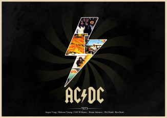 обоя acdc, музыка, ac, dc, логотип