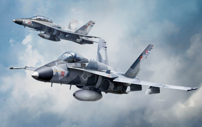 Обои картинки фото авиация, боевые самолёты, транспортное, средство, boeing, fa18ef, super, hornet, mcdonnell, douglas, fa18, военный, самолет