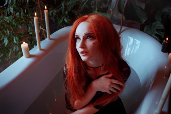 Картинка девушки kirdjava эльфийка ванна свечи образ