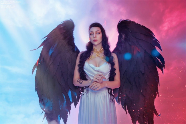 Обои картинки фото девушки, ольга кожевникова , lady bell, ораз, ангел, крылья