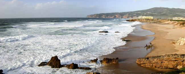 Обои картинки фото природа, побережье, пляж, волны, пена, песок