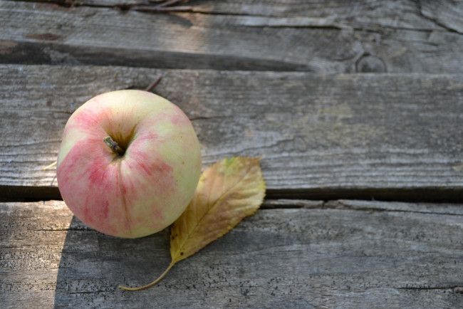 Обои картинки фото еда, Яблоки, листик, яблоко, фрукт