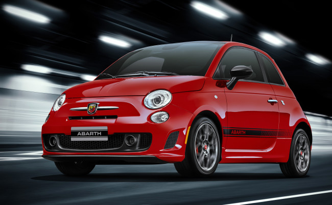 Обои картинки фото 2014 abarth 500, автомобили, fiat, бордовый, abarth