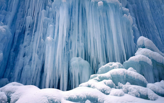 Обои картинки фото природа, водопады, лед