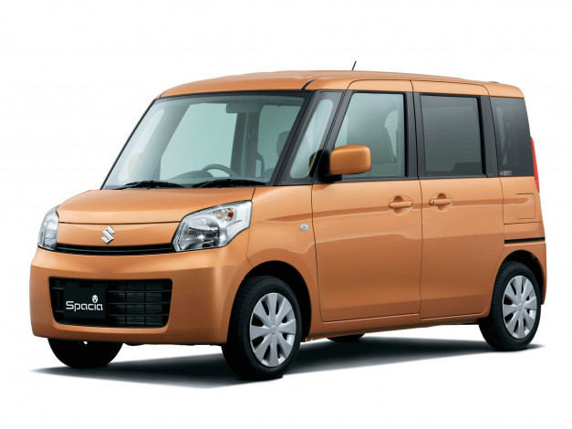 Обои картинки фото suzuki spacia 2013, автомобили, suzuki, spacia, 2013, оранжевый