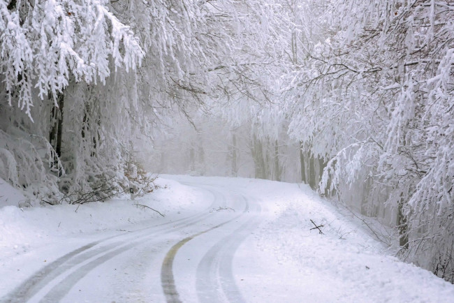 Обои картинки фото природа, дороги, зима, снег