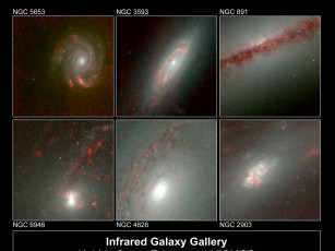 Картинка галерея галактик инфракрасном свете космос