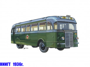 Картинка niigt 1936 автомобили автобусы