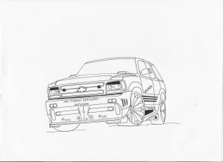 Картинка chevrolet нарисовано собственноручно рисованные авто мото